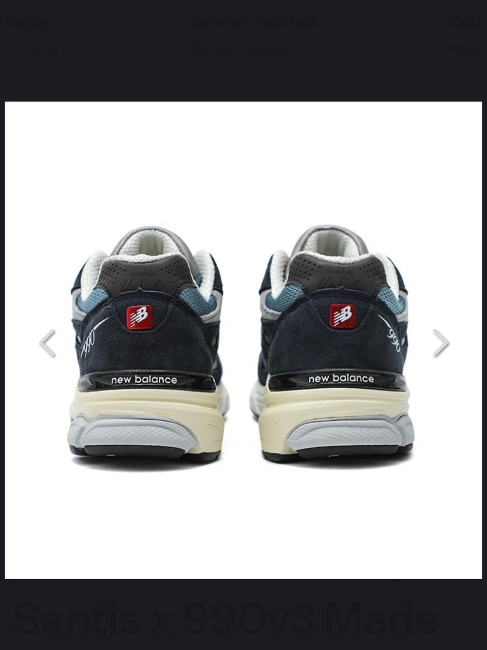 New Balance Teddy Santis x 990v3 made in USA NAVY men’s 12 - Picture 3 of 11